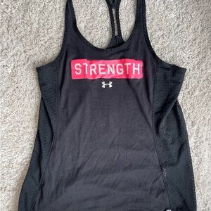 Under Armour Breast Cancer Awareness - Women's Black and Pink Strength Tank Top